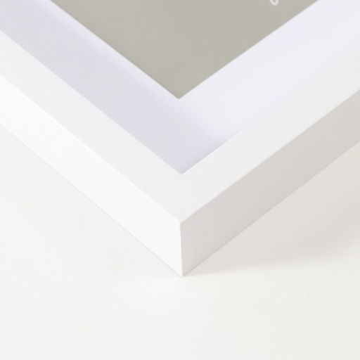 Фоторамка для фото 30×40 см Valerie, МДФ, с паспарту 21×30 см, белый, (пластиковый экран)