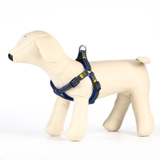 Шлейка Джинс, синий подклад, ширина 1,5 см, ОШ 35-50 см, ОГ 35-50 см - Пижон фото 3