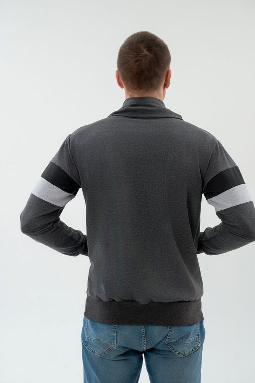 Толстовка мужская из футера Оскар темно-серый - Амадэль фото 6