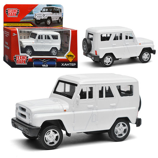 Машина металл UAZ Хантер длина 10,5 см, инерция, белый