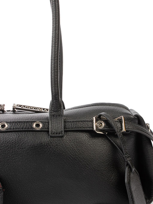 LACCOMA сумка L1017f-черный натуральная замша, натуральная кожа хлопок фото 4