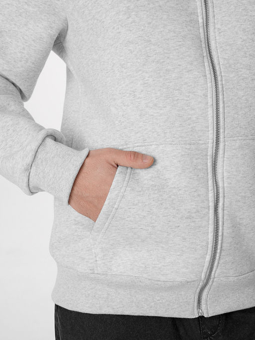 Жакет мужской серый на молнии с начесом