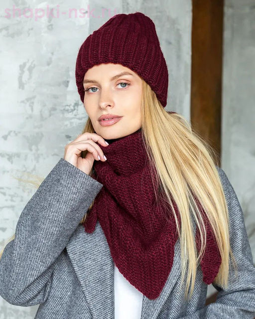 LS 57 PL 57 Комплект женский флис (колпак+косынка) (56-58)