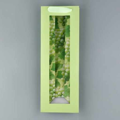 Цена за 2 шт. Пакет подарочный под бутылку, упаковка, «Виноград», 36×13×10 см