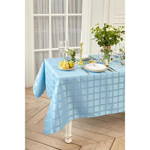 Скатерть Этель Geometry 150*220 +/-3см, цв.серо-синий, пл. 192 г/м2, хл с ВГМО  фото 6