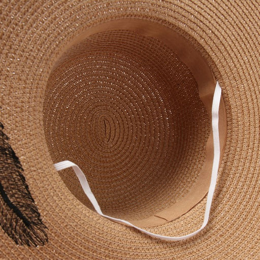 Шляпа женская MINAKU, цвет светло-коричневый, размер 58, принт перо
