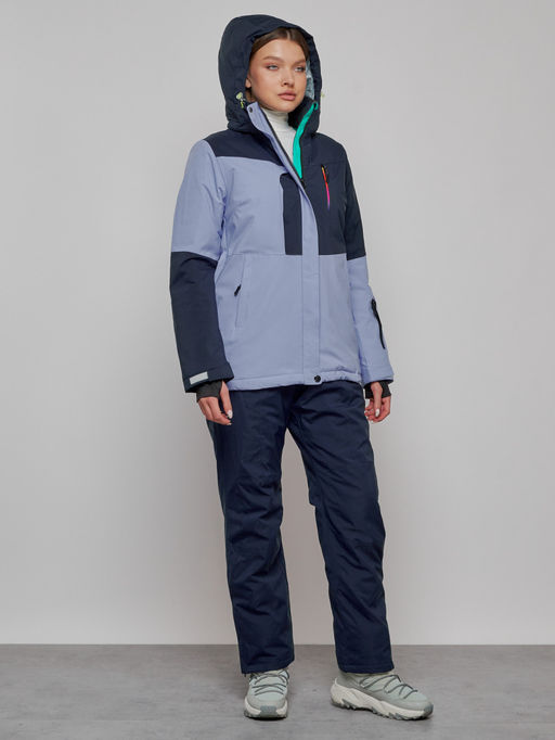 Горнолыжный костюм женский зимний фиолетового цвета 03307F - Chunmai фото 7