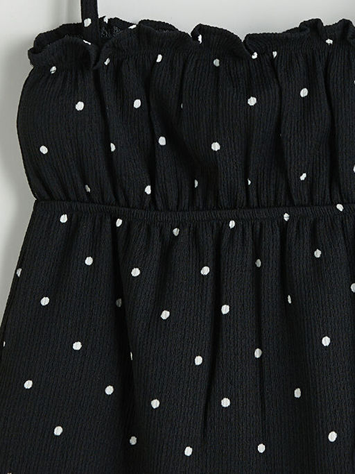 Kare Yaka Puantiyeli K?z ?ocuk Atlet