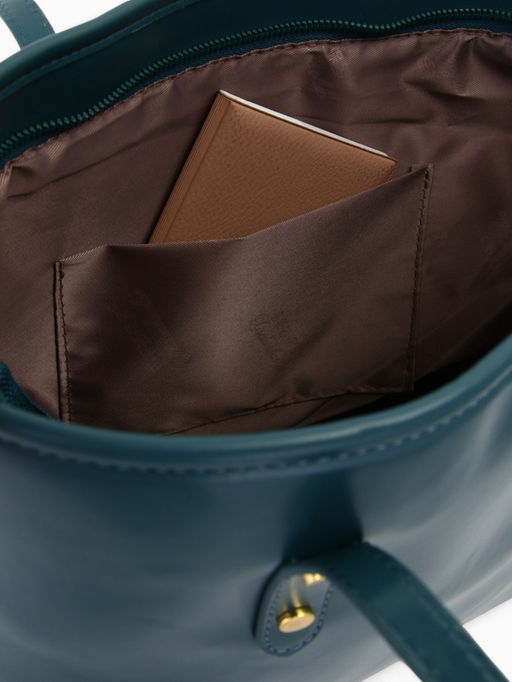 Сумка-шопер женская на молнии, размер 30.5×12×27 см, однотонная, синяя