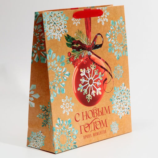 Пакет ламинированный вертикальный Венок, M 26 30 9 см - Дарите счастье фото 2