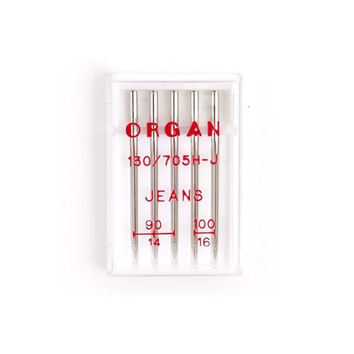 Иглы для бытовых швейных машин ORGAN джинсовые №90-100, уп.5 игл