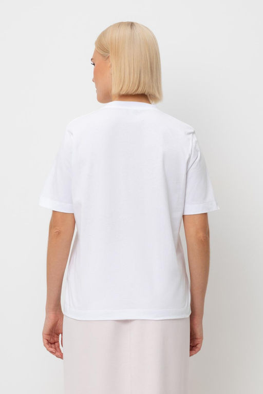 ЕВТ 3311/белый(розовые цветы) фуфайка жен