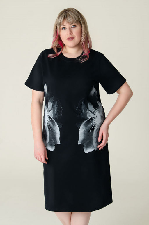 Арт. 4157 Туника женская 52-60 (5 шт) Цвет:черный - Калинка фото 5