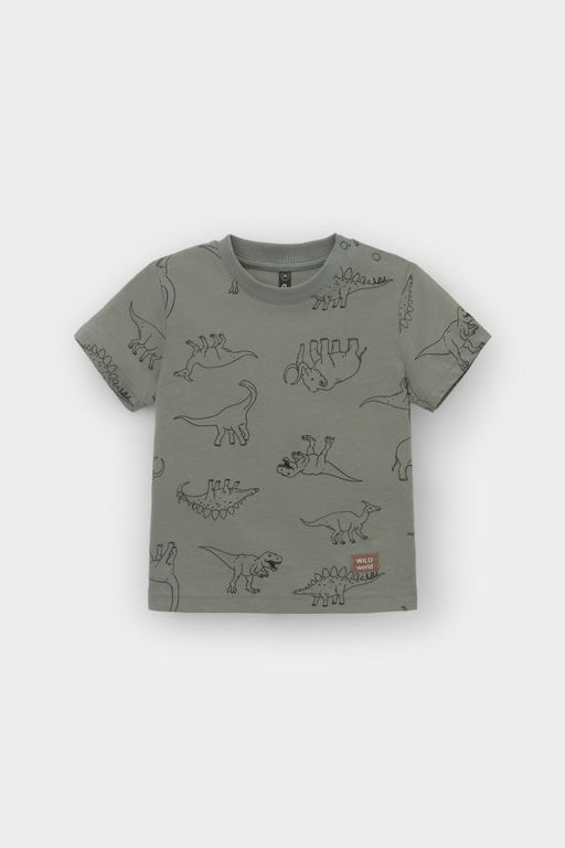 Crockid _ КР 302374/зеленый чай,динозавры к552 фуфайка (футболка) д/мал яс  фото 2