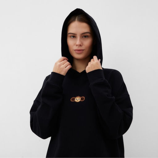Толстовка KAFTAN «Чебурашка», размер 48-50, чёрная