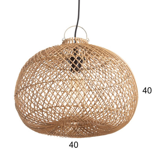 Светильник потолочный из ротанга «Сативан», 1×120 Вт, Е27, 40×40×35 см