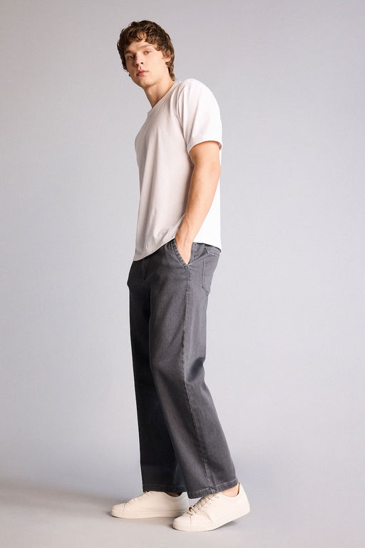Yumu_ak Dokulu Wide Leg Jean Pantolon - Defacto фото 2