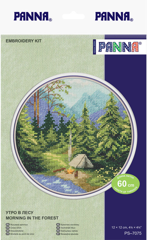 Набор для вышивания PANNA PS-7075 Утро в лесу 12 х 12 см