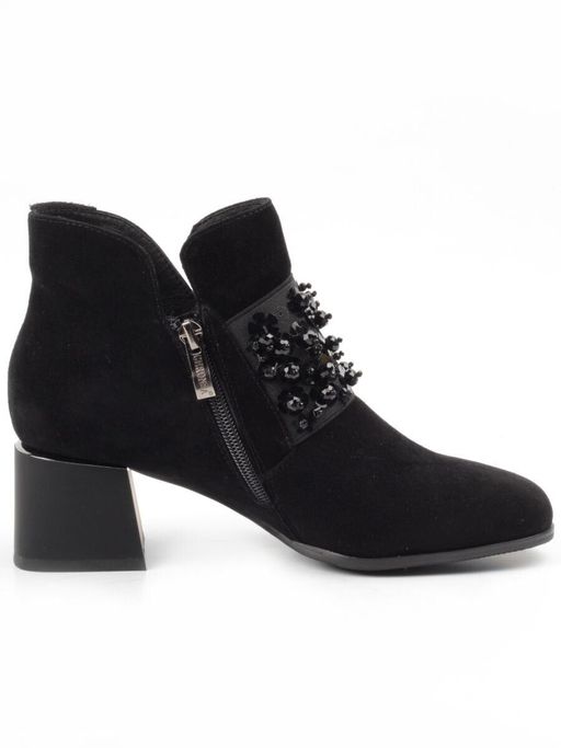 01-CGXM12-2R BLACK Ботинки женские (натуральная замша, байка) - Фабричный китай фото 11