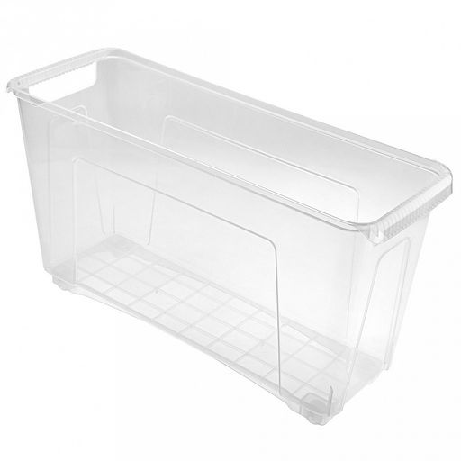 Контейнер хозяйственный для хранения пластмассовый 10л, 46,5х16,5х25,5см, на колесах (Россия)