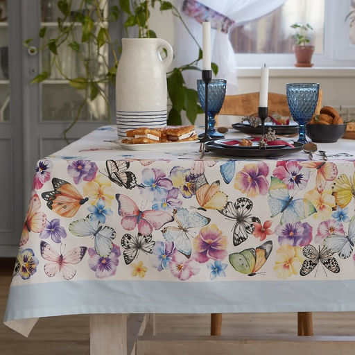Скатерть Этель. Бабочки, 110?147 см, 100% хлопок, репс 210 г/м?