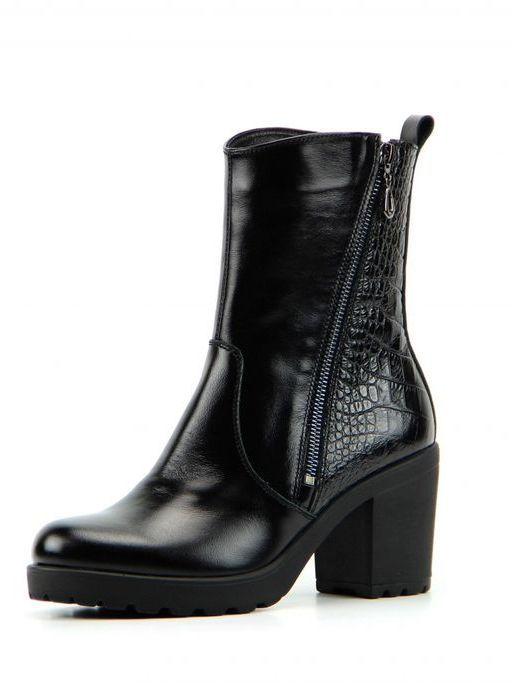 Полусапоги EDART 606.620.black-reptile/мех