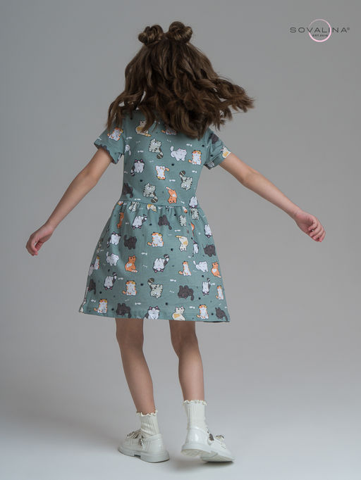 Платье Лето котята хаки - Sovalina фото 26