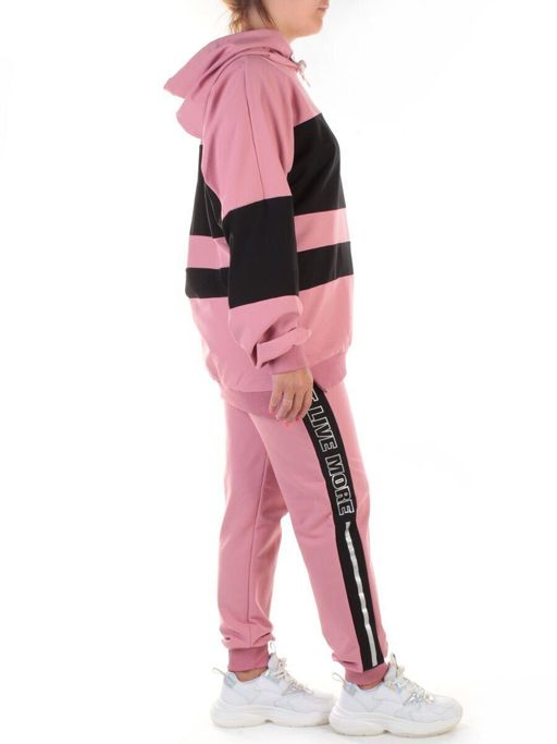 Y326 PINK Спортивный костюм женский (100% хлопок) - Фабричный китай фото 6