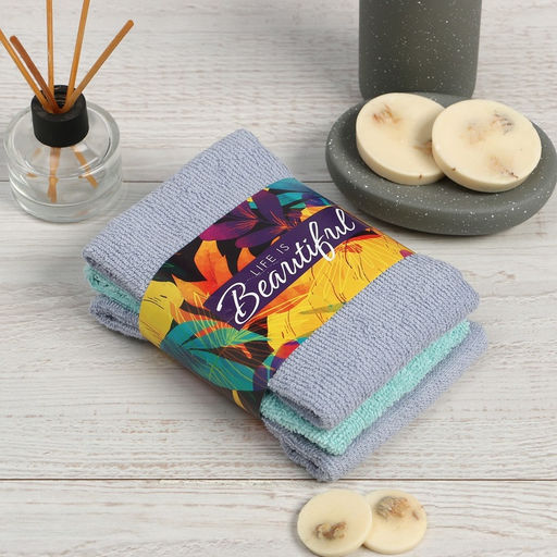 Набор махровых полотенец Life is beautiful 30?30 см - 3 шт., 100% хлопок 340 г/м?