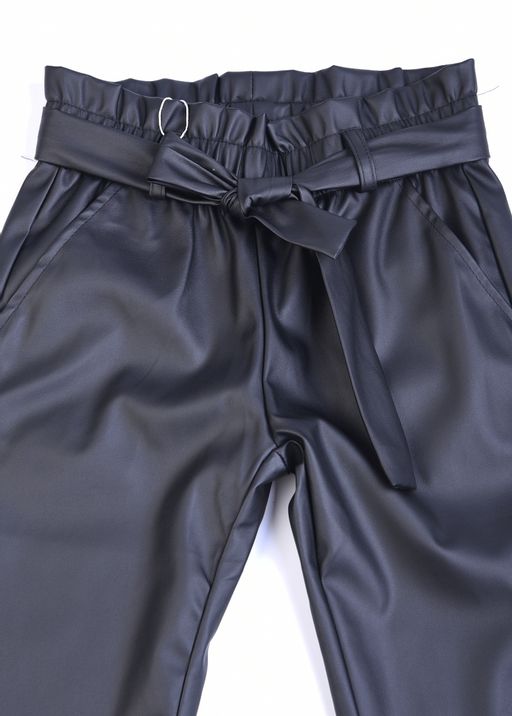 20030Б Брюки для девочки Yuke эко-кожа - Kiko фото 4