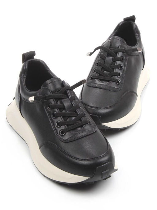 03-A9050-1 BLACK Кроссовки женские (натуральная кожа)
