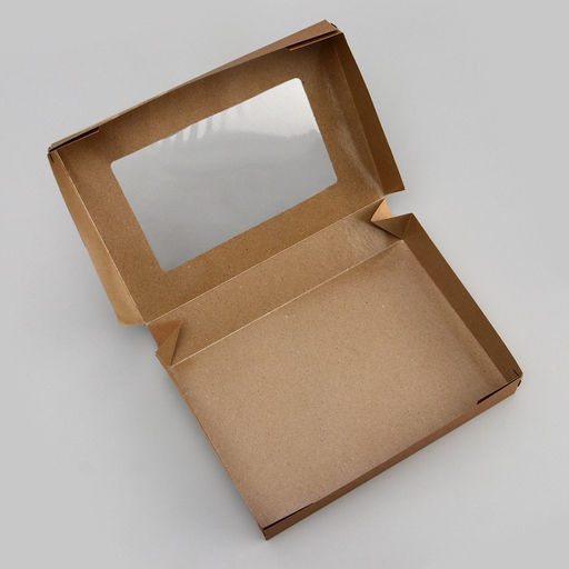 Цена за 20 шт. Коробка складная, с окном, крафт, 28?20?5 см - UPAK LAND фото 4