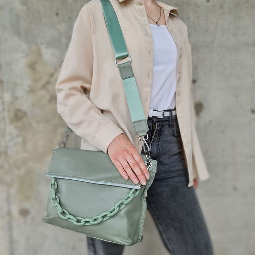 Женская кожаная сумка 86036 Грин Н86 - Cidirro фото 4