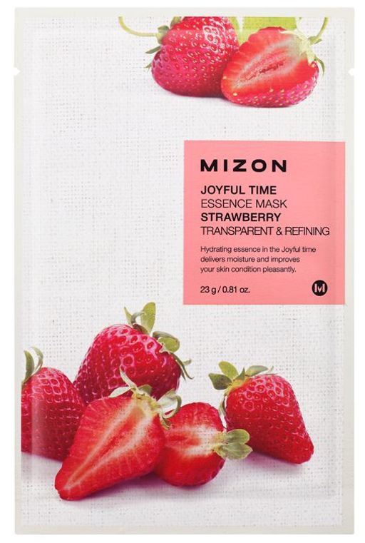 1ШТ АКЦИЯ! MIZON  Тканевая маска для лица с экстрактом клубники 23г