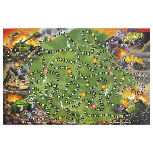 Настольная игра-ходилка «Танки», поле 27×41 см