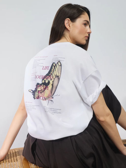 Футболка из хлопка с принтом / Zarina