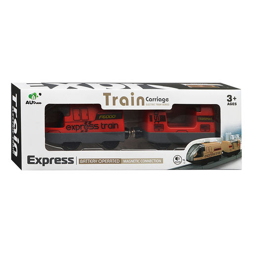 Поезд "Exspress train" красный, в коробке