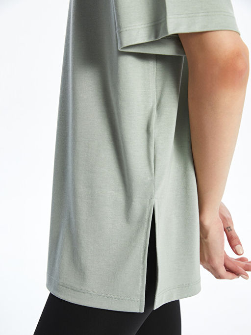 Oversize Modal Kar???ml? Kad?n Spor Ti??rt