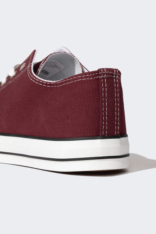 Мужские льняные кроссовки на плоской подошве на шнуровке - Defacto фото 6