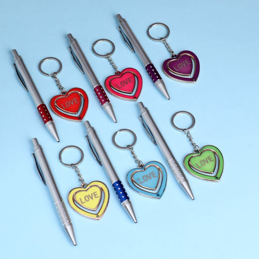 Набор подарочный 2в1 (ручка, брелок сердечко) микс - Simaland фото 3