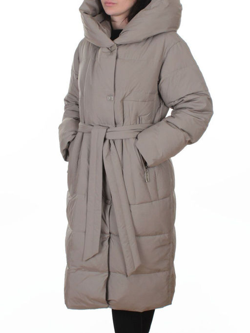A625 GRAY/BEIGE Пальто зимнее женское (200 гр. био-пух)