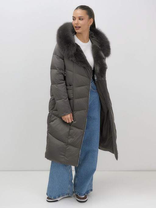 Двубортное пальто зимнее утепленное с мехомБренд: Visdeer  фото 9