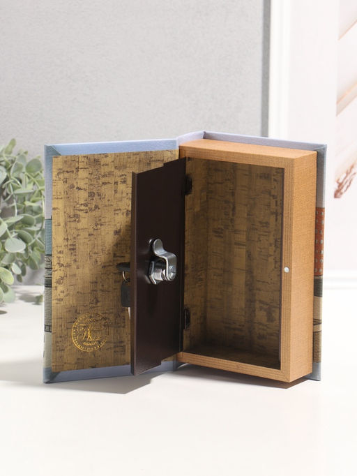 Шкатулка книга - сейф «Ипотека», дерево, искусственная кожа, 3D тиснение, 21×13×5 см