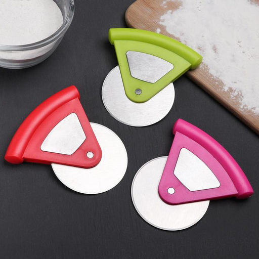 Нож для пиццы и теста «Бегунок», d=7.5 см, нержавеющая сталь, цвет МИКС