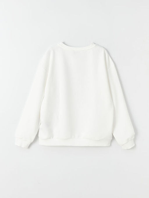 Bisiklet Yaka Bask?l? Uzun Kollu K?z ?ocuk Sweatshirt - Waikiki фото 3