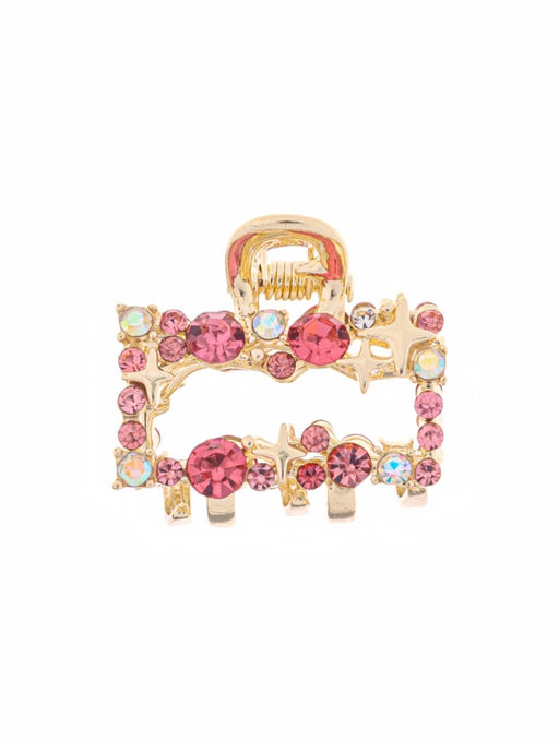 Цена за 6 шт. Крабик для волос «Селена галант», прямой, 3 см, золото