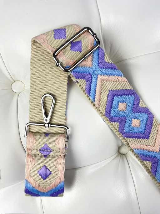 LACCOMA ремень 1000-22-5-икс беж/фиолет/голуб/розов полиэстр