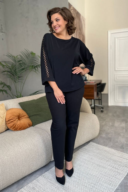 Блуза Rumoda 2125/1 черный/длинный рукав  фото 7