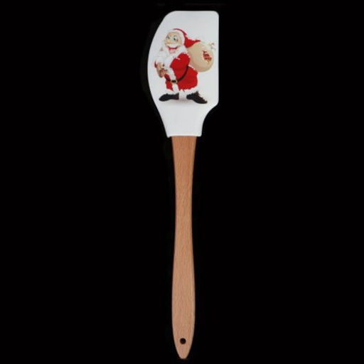 Лопатка кулинарная силиконовая 31 см с деревянной ручкой/ H-211 /уп 130/Новогодняя - Галеонтрейд фото 2
