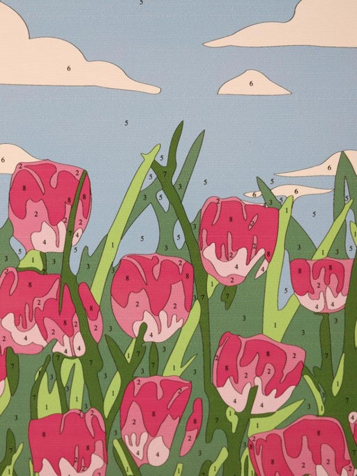 Картина по номерам на подрамнике Draw Me! Tulip field, (20*20 см)